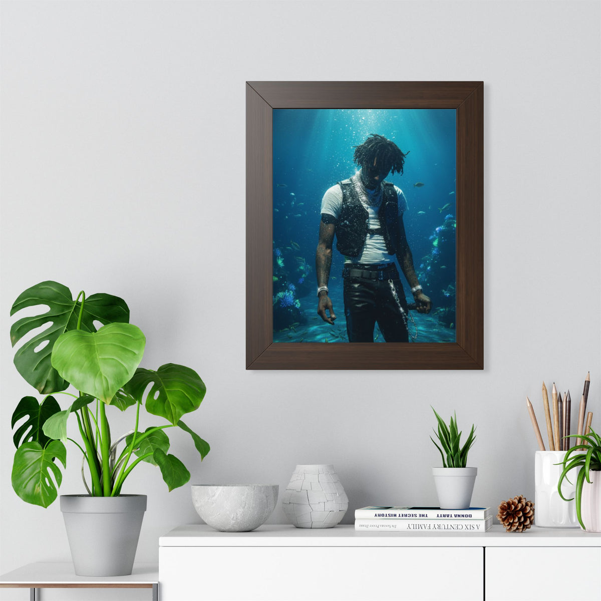 Underwater NBA YoungBoy Framed Poster