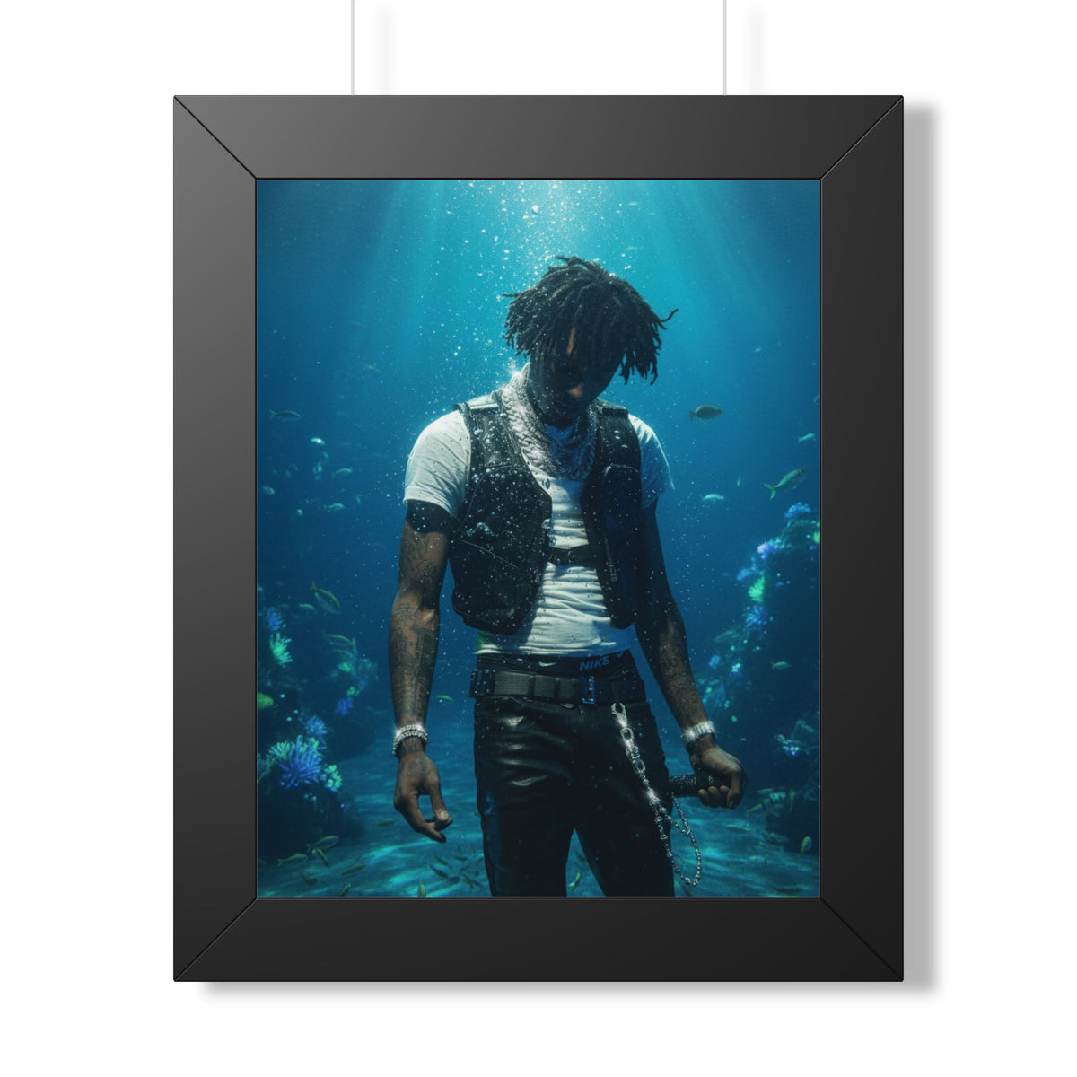 Underwater NBA YoungBoy Framed Poster