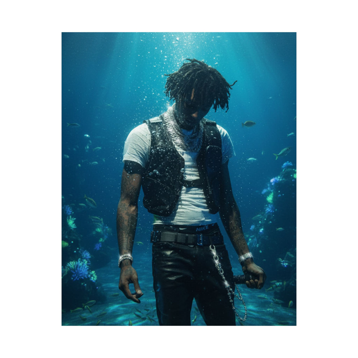 Underwater NBA YoungBoy Matte Vertical Posters