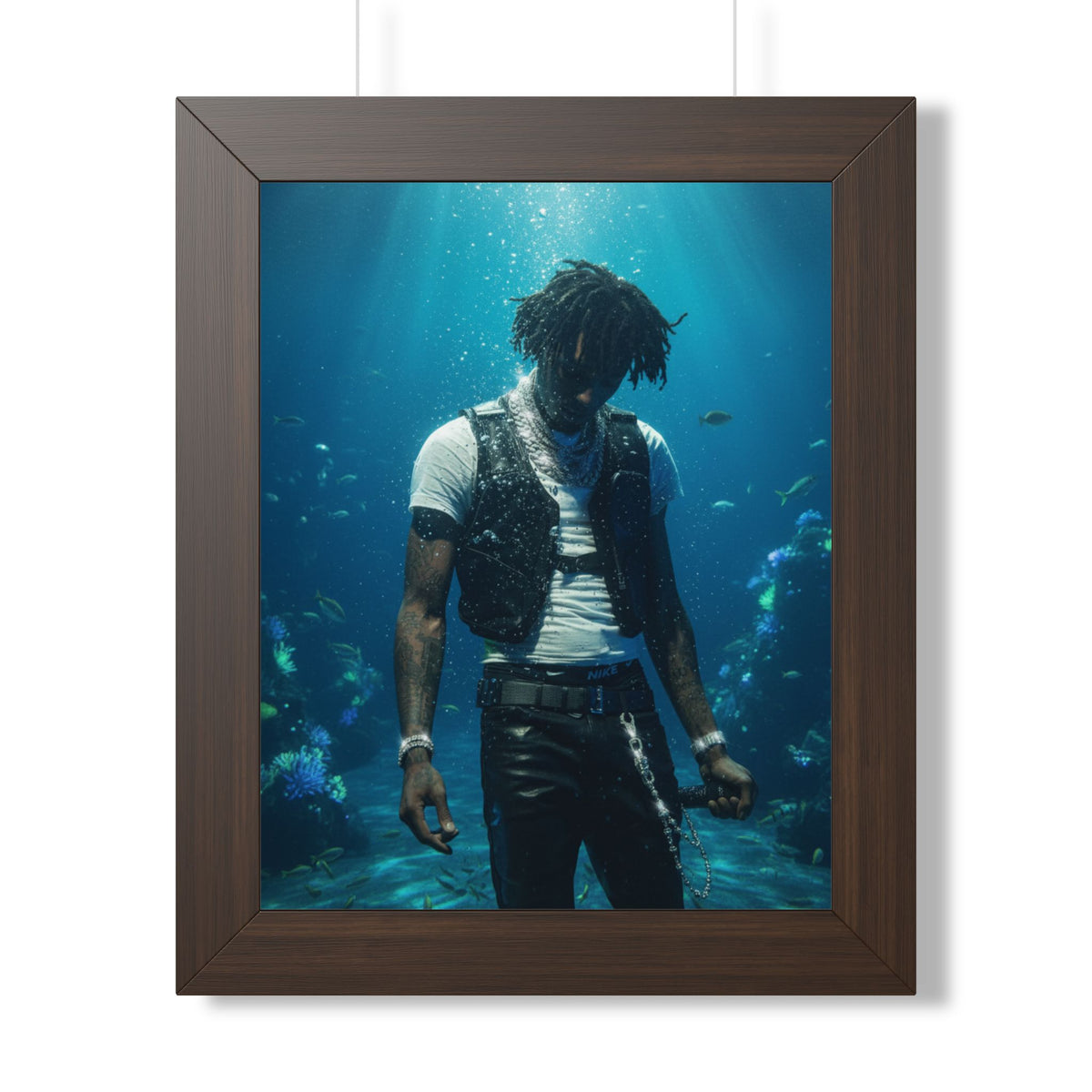 Underwater NBA YoungBoy Framed Poster