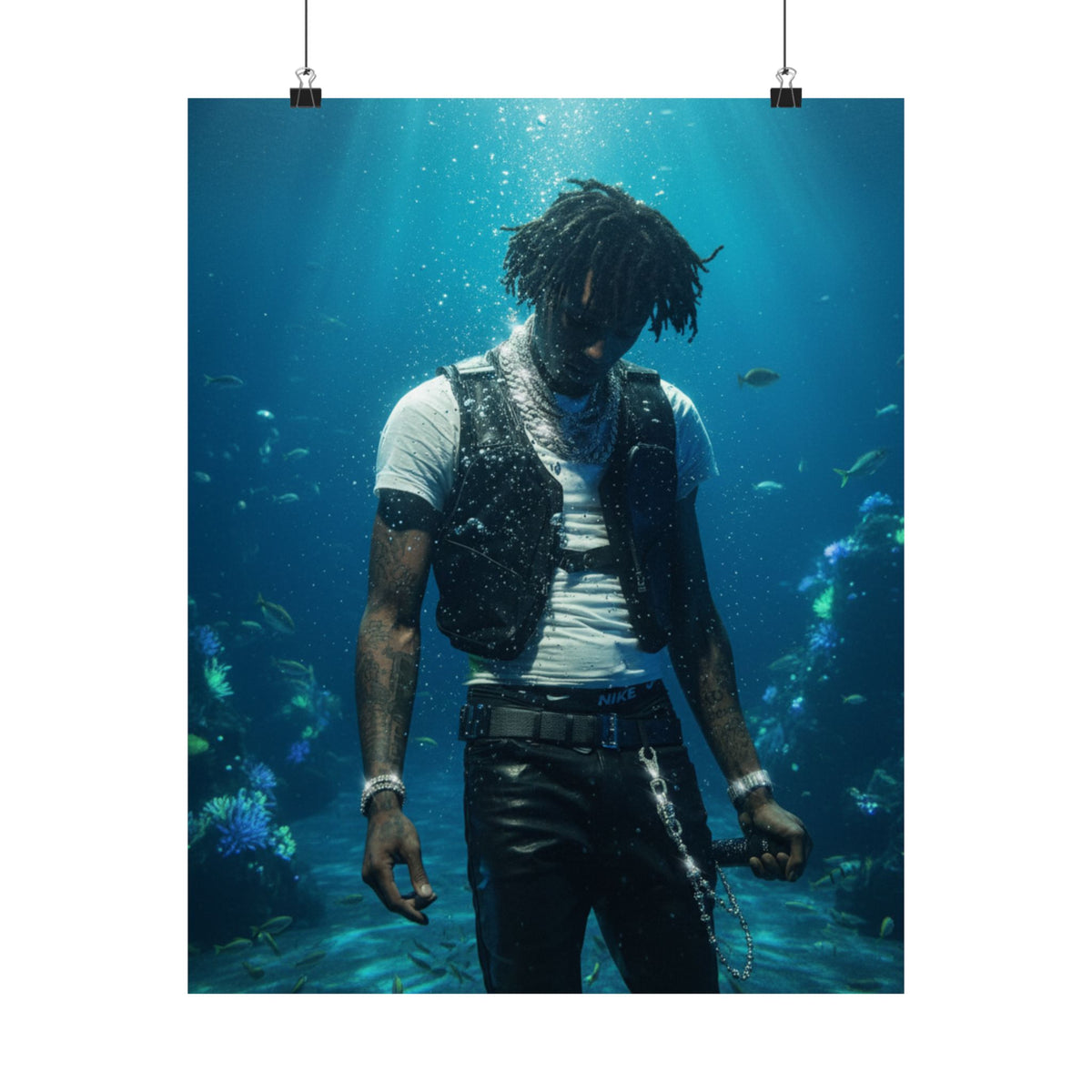 Underwater NBA YoungBoy Matte Vertical Posters