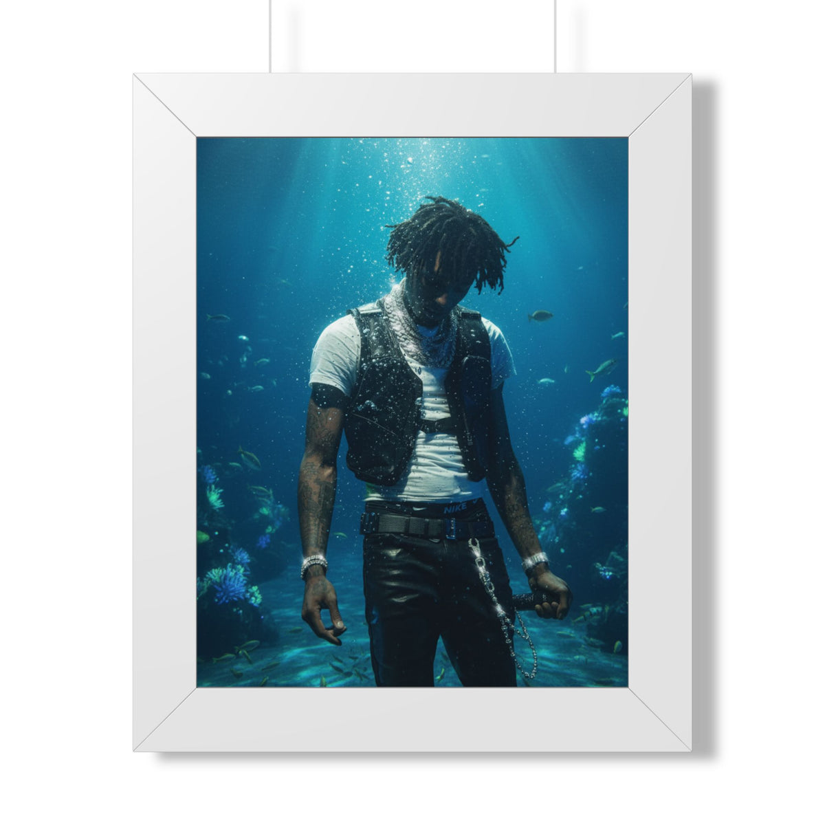 Underwater NBA YoungBoy Framed Poster